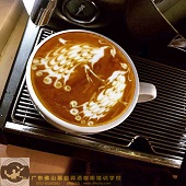 咖啡拉花(huā)作(zuò)品【孔雀篇】