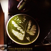 創意雙天鵝抹茶咖啡拉花(huā)系列
